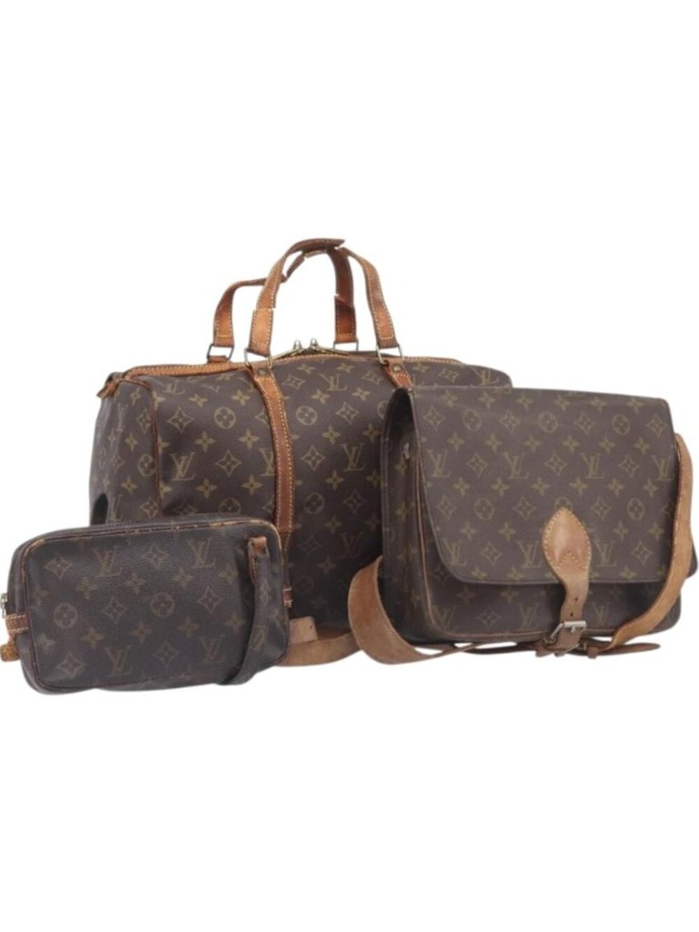LOUIS VUITTON Monogram Shoulder Bag 3 Set